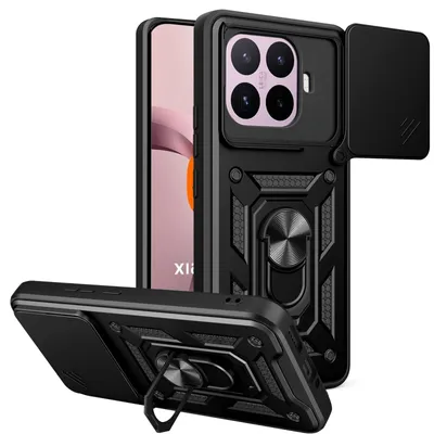 Produktbild von Outdoor Panzer Hülle Xiaomi 17T Handyhülle Kameraschutz Ringhalter Schwarz