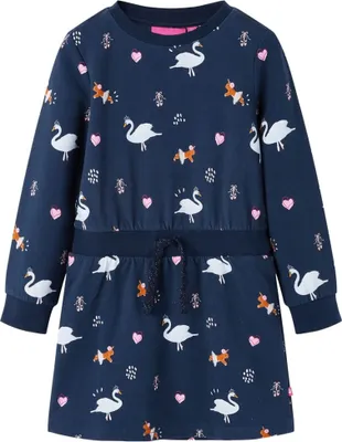 Produktbild von Kinderkleid mit Langen Ärmeln Marineblau 104