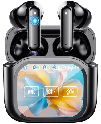 Produktbild von AI Übersetzungs-Kopfhörer, Bluetooth 5.4 In-Ear, ANC bis -49 dB, Touch-Display, 155 Sprachen, 300 mAh Ladecase