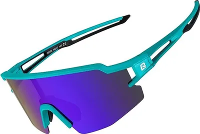 Produktbild von ROCKBROS Polarisierte Brille Fahrradbrille Sonnenbrille Männer Frauen UV400, Eisblau