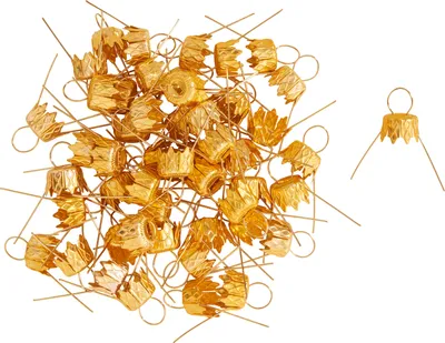 Produktbild von Aufhänger für Kugeln mit Kappe, 50 St. Gold