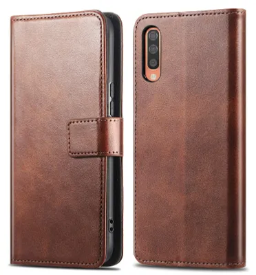 Imagen del producto de Funda Tipo Libro de Lujo para Samsung Galaxy A50 / A30s - Marrón oscuro