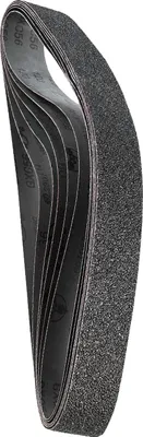 Image de Bandes abrasives SucceBuy 50x1066mm, 6 pièces (36/40/60/80/100/120 grains), en carbure de silicium, adaptées au travail du métal, des matériaux composites et du plastique