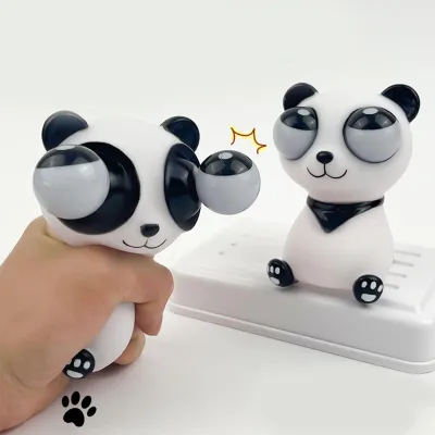 Obrázek produktu pro Hračka na oči Panda, příjemná na dotek, měkká, zábavná zvířátka, proti stresu, mačkací hračka pro děti i dospělé