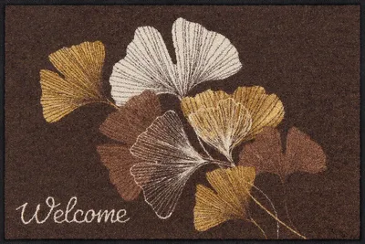Produktbild von Salonloewe GINKO WELCOME MOCCA Fußmatte Wohnmatte 50 x 75 cm