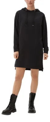Produktbild von s.Oliver Damen 2122560 Sweatkleid mit Kapuze, 9999 schwarz, 40