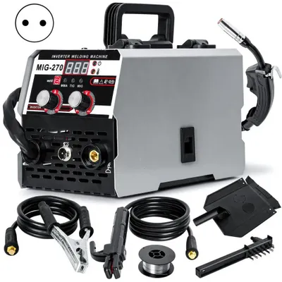 Image de Appareil de soudage - Inverseur MIG/TIG - 3-en-1 - Affichage numérique à LED - 220 V - Noir