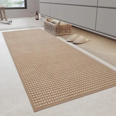 Produktbild von Badematte 70 x 120 cm, Chenille, rutschfest, waschbar, braun, für Badezimmer