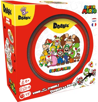 Image de Dobble, le jeu de cartes sur le thème de Super Mario, pour tester votre rapidité et votre sens de l'observation