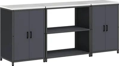 Produktbild von Aufbewahrungsset für die Küche mit Regal 3 pcs Anthrazit