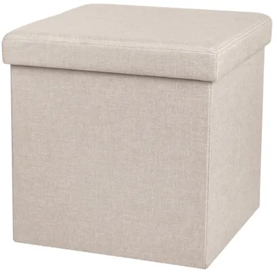 Produktbild von Klappbarer Hocker, Textil beige 38x38x38cm
