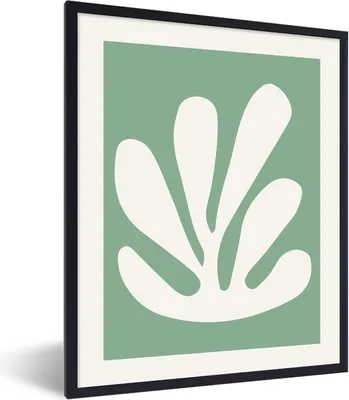 Produktbild von MuchoWow® Gerahmtes Poster Matisse - Grün - Alte Meister 60x80 cm - Poster mit Schwarzem Bilderrahmen Wandposter Rahmen Foto Bilder - Premium - Wanddeko Wohnzimmer