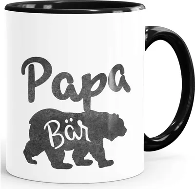 Produktbild von Kaffee-Tasse Mama, Papa, Baby Oma Opa Bär Geschenk Familie Keramikbecher mit Aufdruclk Moonworks®