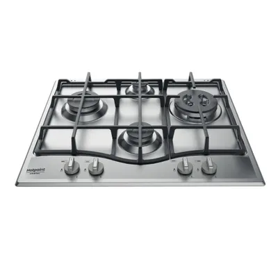 Produktbild von Hotpoint PCN 641 T/IX/HAR, Edelstahl, Integriert, 60 cm, Gaskochfeld, Edelstahl, 4 Zone(n)
