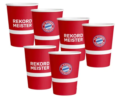 Obrázok produktu pre Amscan 9906508 - FC Bayern München - Papierový pohár (6 ks, 500 ml)