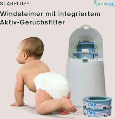 Produktbild von Windeleimer geruchsdicht und keimfrei STARPLUS® – Nachbestell-Set (13-teilig)