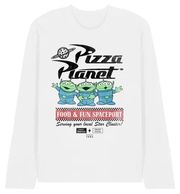 Produktbild von Toy Story - "Food Spaceport" T-Shirt für Herren/Damen Uni, Langärmlig TV33286 (S) (Weiß)