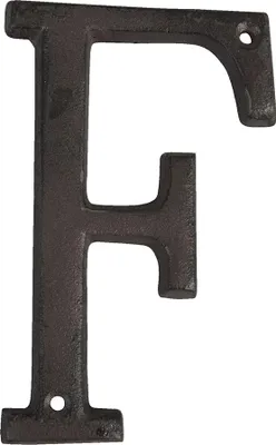 Produktbild von Clayre & Eef Eisen Buschstabe F 13 cm Braun Eisen