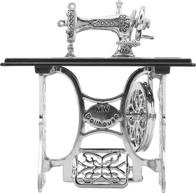 Immagine prodotto di Mobili vintage in miniatura per macchine da cucire per decorazioni di case delle bambole in scala 1:12, accessori, simulazione