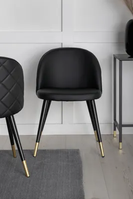 Produktbild von Venture Home Stuhl Velvet Schwarz 2er-Pack