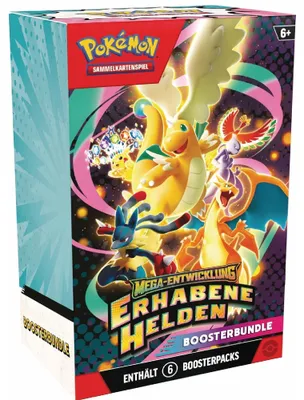 Produktbild von Amigo Pokémon-Sammelkartenspiel: Boosterbundle Mega-Entwicklung - Erhabene Helden Sonstige