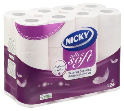 Image de Nicky Ultrasoft – Papier toilette, 24 rouleaux, blanc
