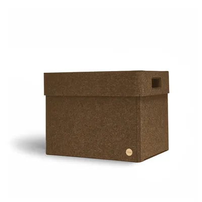 Produktbild von Aufbewahrungsbox CLASSIC Filz 43 x 32,5 x 32,5 cm mit Deckel in hellbraun meliert