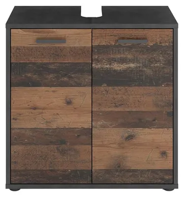 Image de CALICOSY - Meuble Sous Vasque 2 Portes effet Chêne L60 x H59cm - Madoc