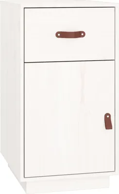 Obrázok produktu pre vidaXL Stolová skriňa biela 40x50x75 cm Masívne borovicové drevo