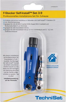 Immagine prodotto di TechniSat F-connector Self-Install Set 3.9 | 3.9 set di installazione per la casa