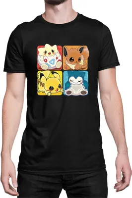 Produktbild von Herren T-Shirt Japan Manga Anime Comics Pokemon 017, Man M / Schwarz
