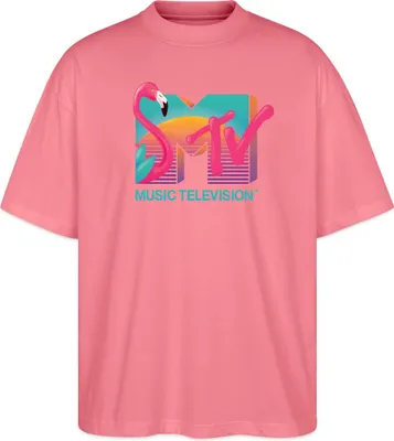 Produktbild von Spreadshirt MTV Music Television Flamingo-Logo Oversize Uni T-Shirt, XXL, Pink