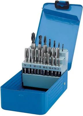 Produktbild von DRAPER Box mit 28 metrischen Gewindebohrern und Bohrern