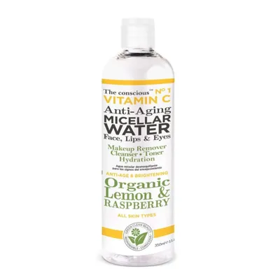 Obrázok produktu pre The Conscious Przeciwstarzeniowy płyn micelarny z organiczną cytryną i maliną, 350ml