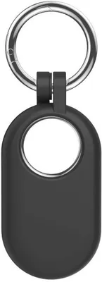 Image de Porte-clés compatible avec le Samsung SmartTag 2 - Support d'étiquette - Silicone - Noir - 1 pièce - CHPN