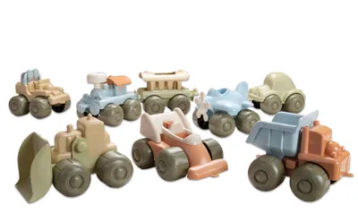 Produktbild von Dantoy, Fahrzeugset aus Biokunststoff, 8-teilig, Fahrzeuge, Sandspielzeug, Sandkasten