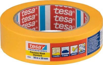 Produktbild von Tesa Kreppband 50m x 30mm Stand.Prec.gelb 04344
