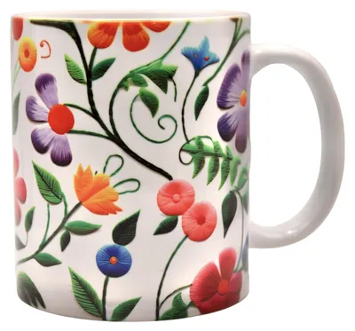Keramik-Mok, Blumenmotiv, 325 ml, mikrowellen- & spülmaschinenfest