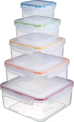 Zdjęcie produktu dla LocknLock Classic Set 5 tlg.5 Dichtungsfarben 4,83L je 1 x HPL980 (2,0L), 979 (1,2L), 978 (750ml), 977 (410ml), 976 (180ml) HPL980CLQ5 /Abverkauf nur solange Vorrat reicht