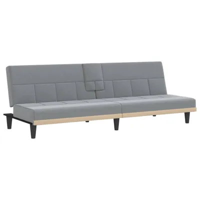 Immagine prodotto di Divano letto con portabicchieri Tessuto grigio chiaro