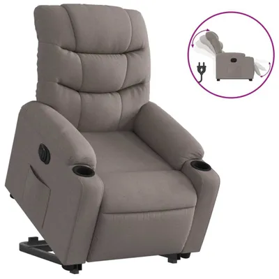 Produktbild von vidaXL Relaxsessel mit Aufstehhilfe Elektrisch Taupe Stoff