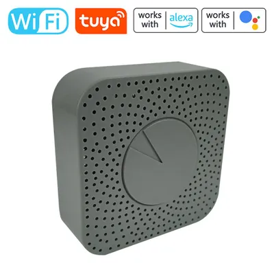 Obrázek produktu pro Inteligentní monitor kvality vzduchu Tuya WiFi 5 v 1 – domácí pomocník s detekcí HCHO/CO2/VOC/teploty/vlhkosti, podporuje dálkové ovládání přes aplikaci, alarm, kompatibilní s Alexa Home pro kancelář