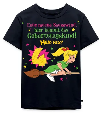 Produktbild von Spreadshirt Bibi Blocksberg Geburtstagsdesign 4 Jahre Kinder Premium T-Shirt, 134/140 (8 Jahre), Navy