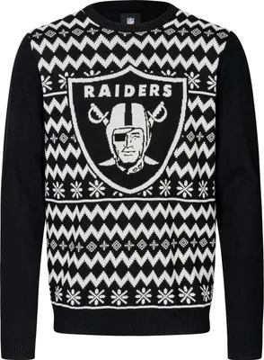Zdjęcie produktu dla Brzydki sweter NFL Las Vegas Raiders Big Logo 2-Color Christmas Sweater Christmas L