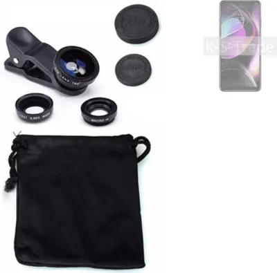 Produktbild von K-S-Trade Smartphone Kamera Linsen Set Kompatibel mit Motorola Moto G 5G (2022) 3in1 Clip-On Kamera Adapter Macro Weitwinkel FishEye Fischauge