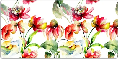Produktbild von Schreibtischmatte Tischunterlage 120x60 cm Mauspad - Wilde Blumen