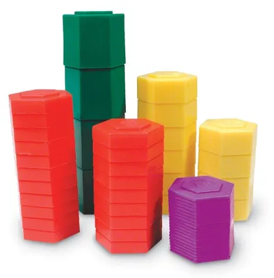 Image de Ensemble d'hexagrammes de mesure, 8 pièces, plastique, multicolore