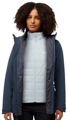 Produktbild von Jack Wolfskin Damen Hunberg 3in1 Jkt W, Midnight Sky, L EU