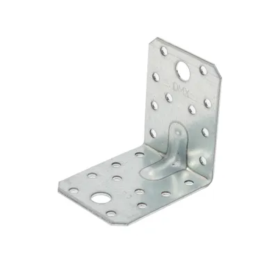 Produktbild von Schwerlast-Winkelverbinder mit Sicke 70x70x55mm verzinkt Bauwinkel Steg