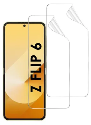 Obrázok produktu pre Ochranná fólia na displej pre Samsung Galaxy Z FLIP 6 [2 ks] Flexibilná transparentná plastová ochranná fólia Phonillico®